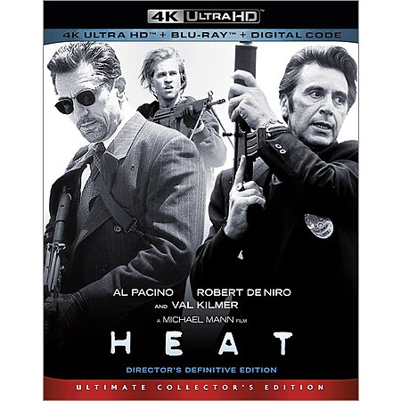 Heat 4K UHD + Blu Ray + Digital $13.99 Amazon.com