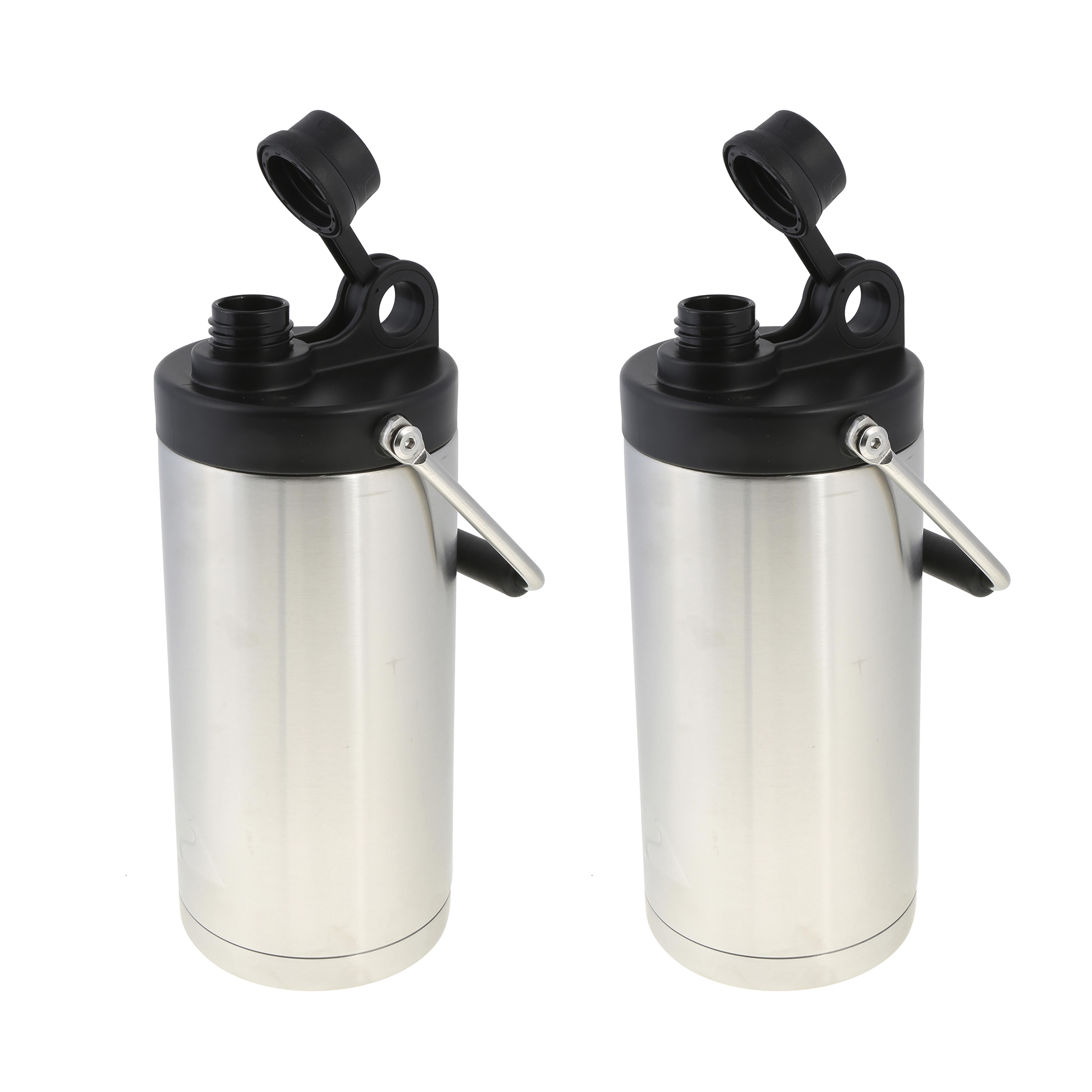 Ozark Trail 1/2 Gallon Double-wall Vacuum-sealed Stainless Steel Water Jug with new lid 2 pack - Walmart.com $19.97