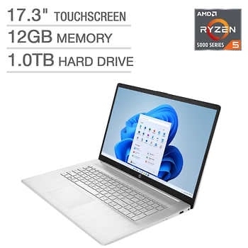 HP 17.3" Touchscreen Laptop - AMD Ryzen 5 5500U - Windows 11 - $500
