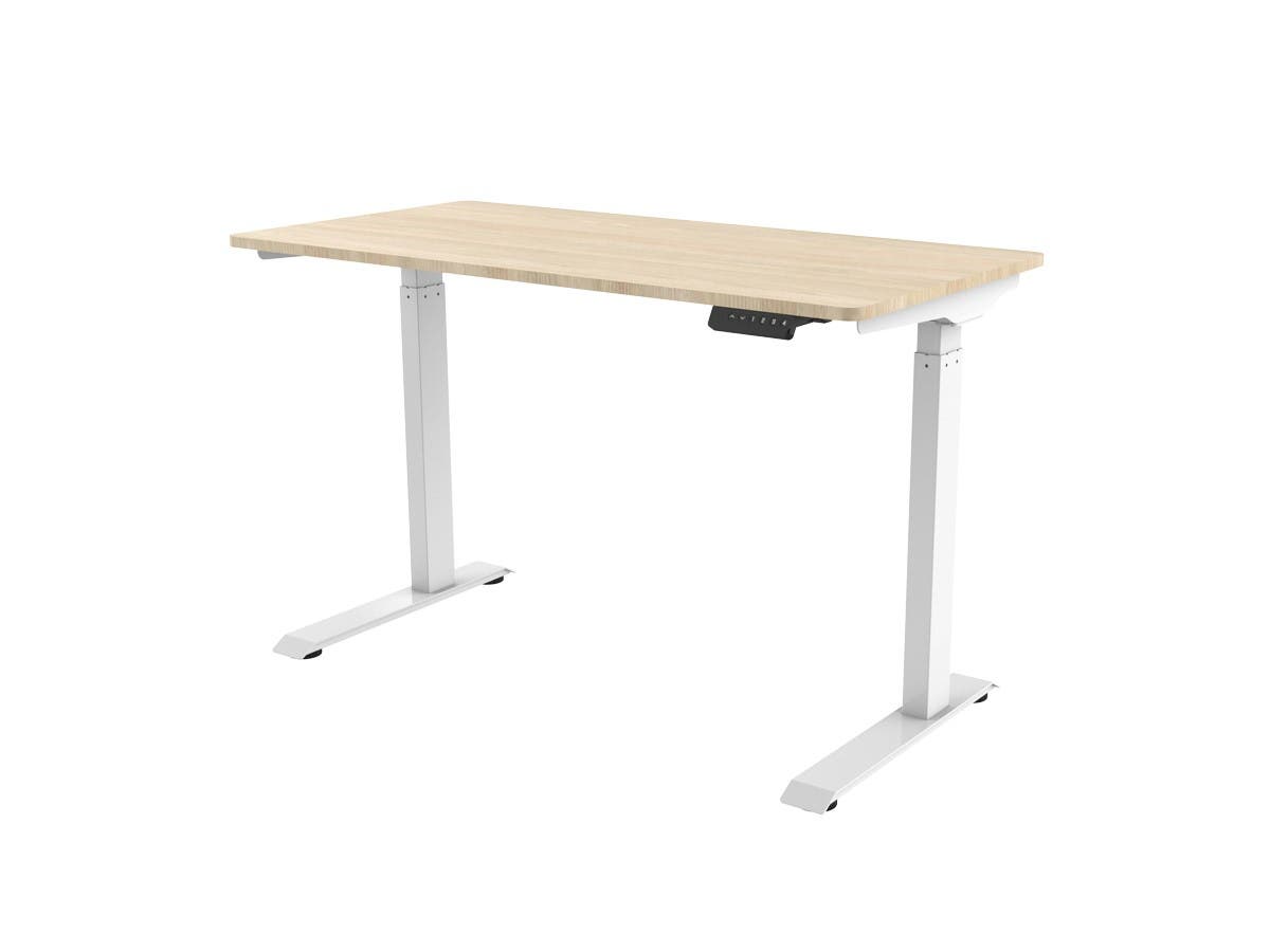 Workstream by Monoprice WFH Single Motor Sit-Stand Desk with Top, White $137.19