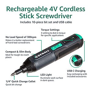 Cordless discount screwdriver b&m