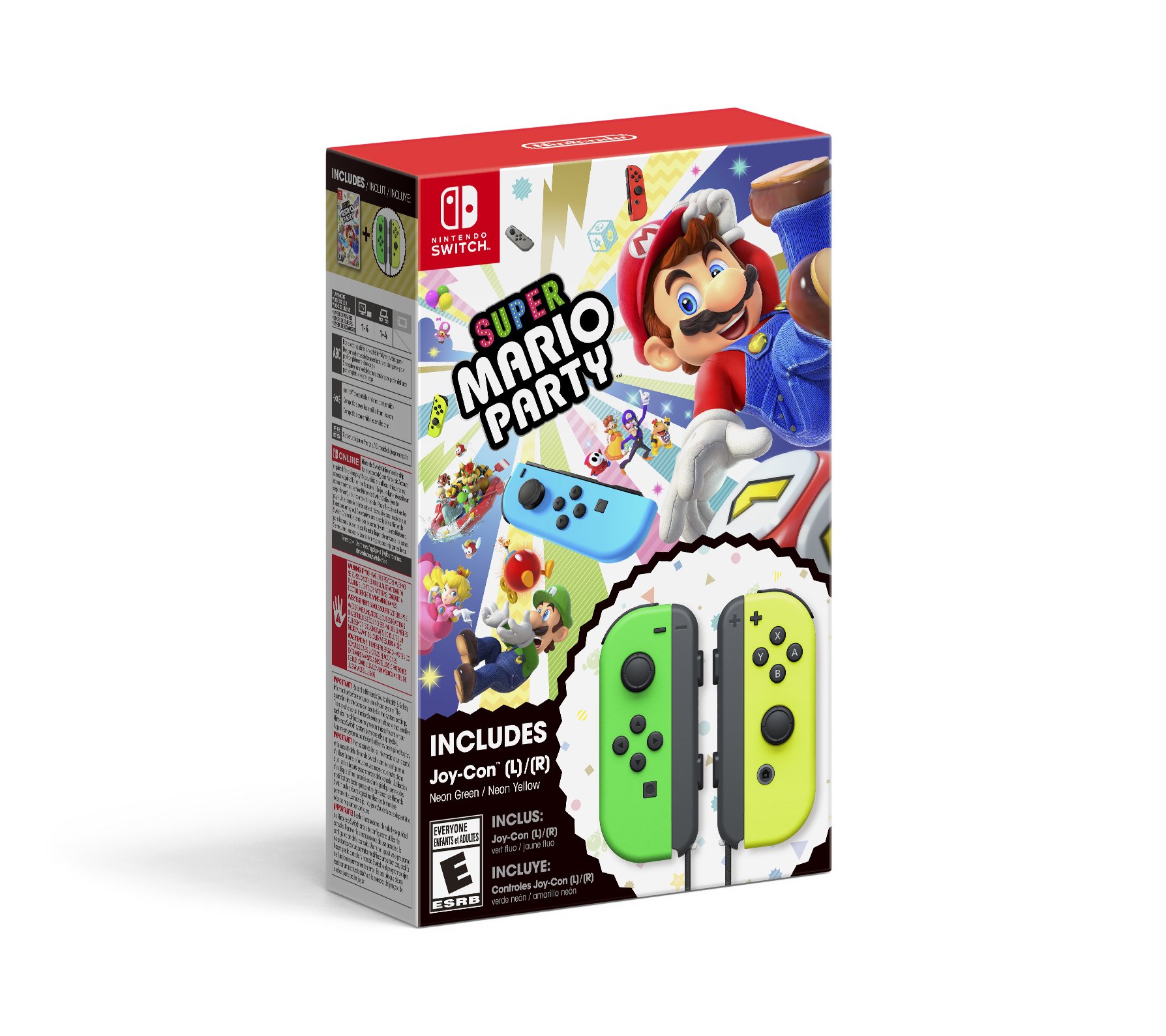 $99.99 Super Mario Party + Neon Green/Neon Yellow Joy-Con Bundle (BEGINS 11/16) Nintendo Switch