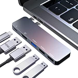 RayCue 5 in 1USB C Hub Adapter for MacBook Pro/Air with 4K HDMI $15.59