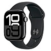 Apple Watch Series 10 (GPS) 42mm Aluminum Case with Black Sport Band - S/M - Jet Black - (2024) - Open Box $238.99