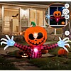 BeePrincess 5 FT Halloween Inflatable Pumpkin Ghost &ndash; Outdoor LED Blow-Up Decoration with Giant Arms, Light-Up Eyes, Waterproof Yard Decor for Lawn and Garden $15.99