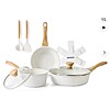 SENSARTE Ceramic Nonstick Pots and Pans Set, 10Pcs Healthy Non Stick Cookware Set with Pots Protectors $39.99