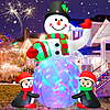 Yexmas 6.3FT Christmas Inflatable Snowman with Penguins Gift Box, Blowup Christmas Decoration with LED Lights for Holiday/Party/Xmas/Yard/Garden Decorations $35.79