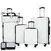 Tripcomp 7-Piece Hardside Luggage Set with TSA Lock Lightweight ABS+PC Suitcase (16/20/24/28 Inch) with 360&deg; Silent Spinner Wheels, Duffel Bag and 2 Packing Cubes (White) $99.99