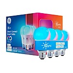GE - Cync A19 Smart LED Bulb Matter Compatible (4 Pack) - Color Changing - Full Color $13.99
