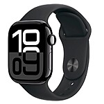 Apple Watch Series 10 (GPS) 42mm Aluminum Case with Black Sport Band - S/M - Jet Black - (2024) - Open Box $238.99
