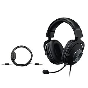 Like New- Logitech G Pro X SE Wired Gaming Headset with Microphone: Detachable Mic, DTS Headphone:X 7.1, Memory Foam Ear Pads, 50 mm Drivers, USB DAC Incl. - Black $48.42
