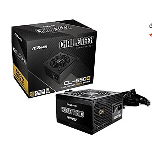 ASRock Challenger CL-650G 650W 80 PLUS GOLD with $10 Rebate & 750Watt PSU $49.99