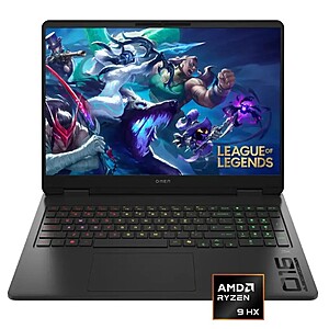 HP OMEN - 16" 2K 144Hz Gaming Laptop - AMD Ryzen 9 8940HX - 32GB DDR5 Memory - NVIDIA GeForce RTX 5060 - 1TB SSD - Shadow Black - Open Box $918.99