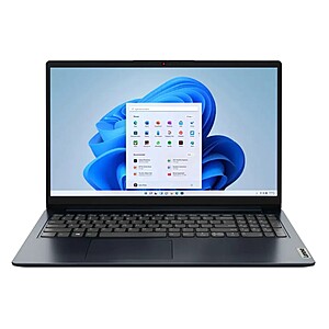 Lenovo - IdeaPad 1 15.6" Full HD Touchscreen Laptop - AMD Ryzen 5 7520U - 8GB Memory - 256GB SSD - Abyss Blue $299.99