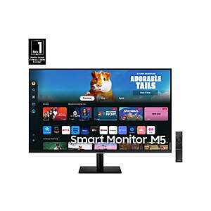 Samsung 32" Smart Monitor M5 (M50D) FHD with Streaming TV and Speakers - LS32DM50DENXGO $179