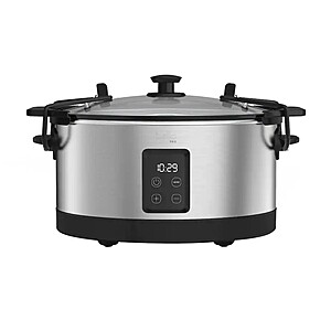 bella PRO - 7-qt. Programmable Slow Cooker with Searing Function - Stainless Steel $49.99