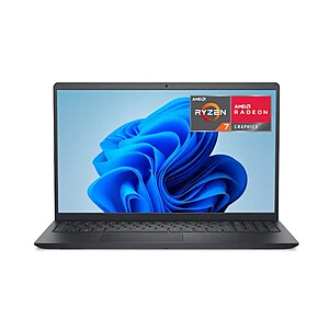 Dell - 15.6" 2K Laptop - AMD Ryzen 7 7730U 2023 - 16GB Memory - 1TB Storage - Carbon Black $519.99