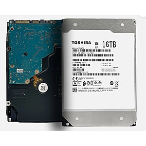Toshiba MG08ACP16TE 16TB 512MB 7200RPM SATA 6.0Gb/s 3.5" Internal Enterprise HDD Excellent - 5 Year Warranty Refurbished $186.99