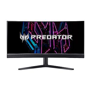 acer Predator Gaming 1800R Curved Monitor | 34" QHD 3440 x 1440 OLED | AMD FreeSync Premium | Up to 175Hz | 0.03ms $384.99