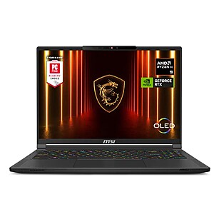 MSI - Stealth A16 AI+ - Copilot+PC- 16" 240Hz QHD+ OLED Ultra Thin Gaming Laptop - AMD Ryzen AI R9-365- 32GB -RTX 5080-1TB SSD - Core Black - Open Box starting at: $1559.99