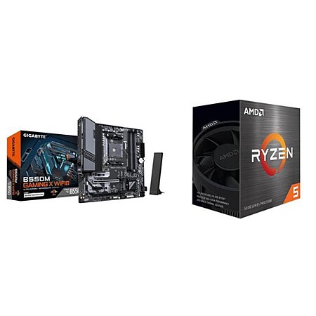GIGABYTE B550M GAMING X WIFI6 Bundle with AMD 5500 + Patriot 500GB M.2 SSD + Cooler Master Hyper 212 Spectrum V3 CPU Air Cooler $128.89