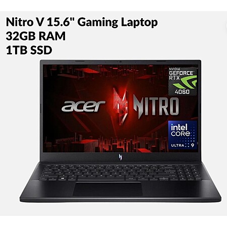 Acer Nitro V 15.6" Gaming Laptop NVIDIA RTX 4060 Core i9 16GB 512GB Refurbished Official Acer Recertified Store (Certified Refurbished) $757.75