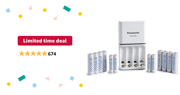 Panasonic eneloop Power Pack; 8AA, 4AAA, and 3 Hour Quick Charger - $37.30