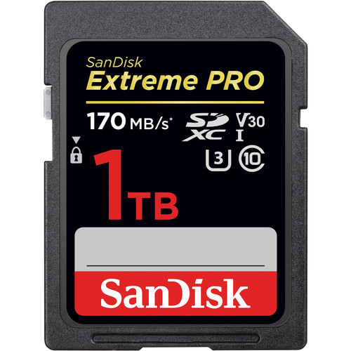 SanDisk Memory Cards: 1TB Extreme PRO UHS-I SXHC $330 | 512 Extreme PRO UHS-I SDXC $140 | SanDisk 256GB Extreme PRO UHS-I SDXC Memory Card $58