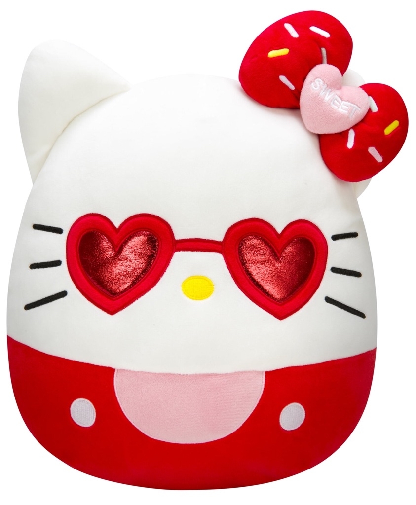 Squishmallows Original Sanrio 14-inch Hello Kitty with Red Heart Glasses  Child's Ultra Soft Plush - $19.99