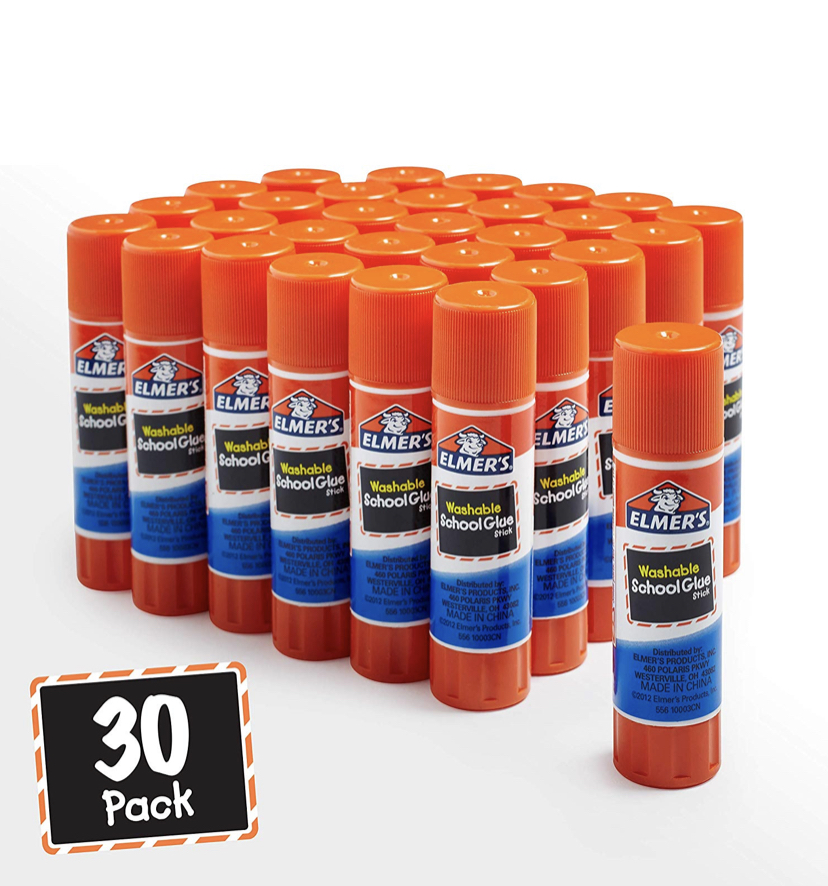 Elmer's All Purpose School Glue Sticks, Washable, 7 Gram, 30 Count $5.82