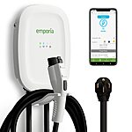 Emporia 48-Amp 240V Smart WiFi Level 2 EV Charger w/ 24' Cable (White) $300 + Free Shipping