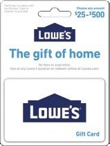 lowes gift card 15%off