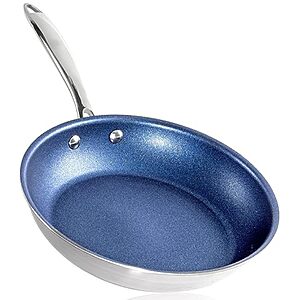Granitestone 10 Inch Stainless Steel Non Stick Frying Pan, Project Farm highest rated $  19.49