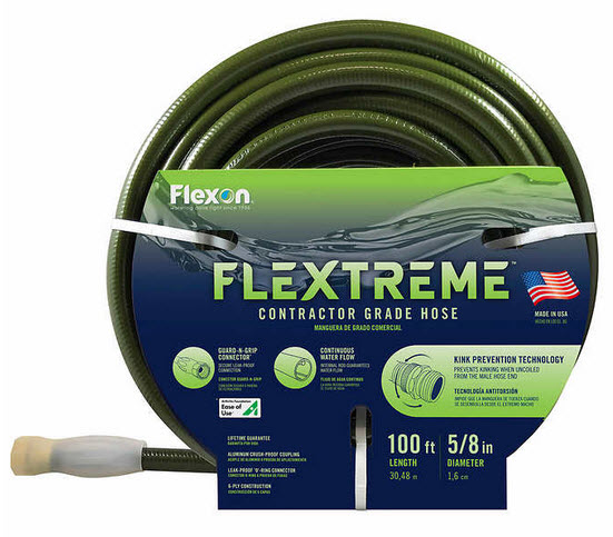 Starting 4/14/21 Flexon 5/8 in. x 100 ft. Contractor Grade Water Hose with Guard & Grip $19. Costco. Lifetime Warranty