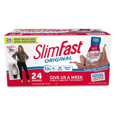 SlimFast Original Creamy Milk Chocolate Ready to Drink Meal Replacement Shakes (11 fl. oz., 24 pk) - Sam's Club $21.98