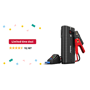 Portable Car Battery Jump Starter - 2000A Peak 18000mAh (Up to 8.0L Gas or  7.5L Diesel Engine) 12V Auto Battery Booster Portable Power Pack with