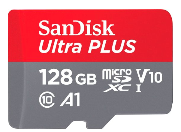 SanDisk - Ultra PLUS 128GB microSDXC UHS-I Memory Card $12.99