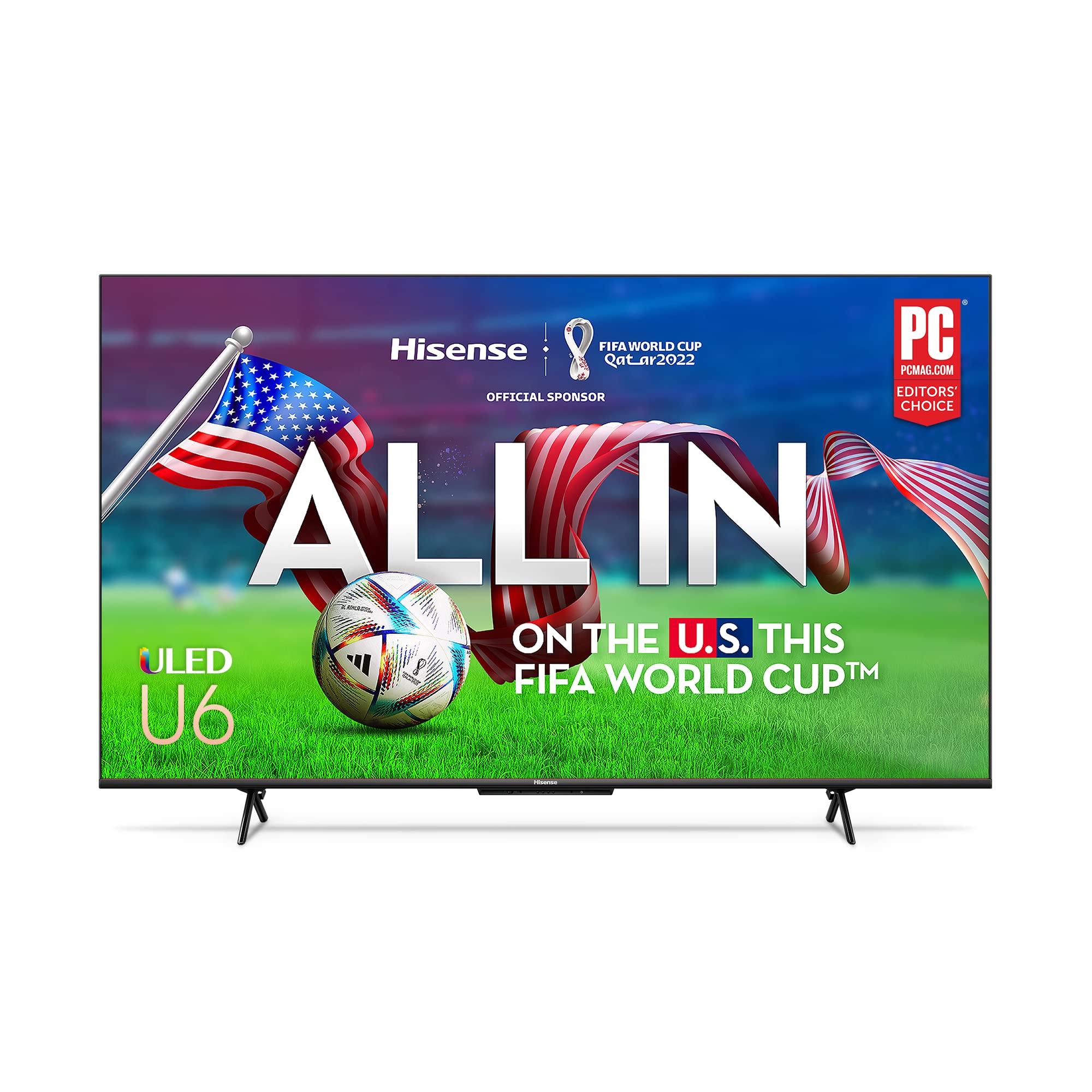 Hisense ULED 4K Premium 55U6H Quantum Dot QLED Series 55-Inch Smart Google TV (2022 Model) - $369.99 + F/S - Amazon
