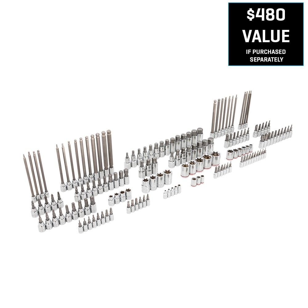 Kobalt 153 piece hex phillips slotted square torx tr torx bit driver