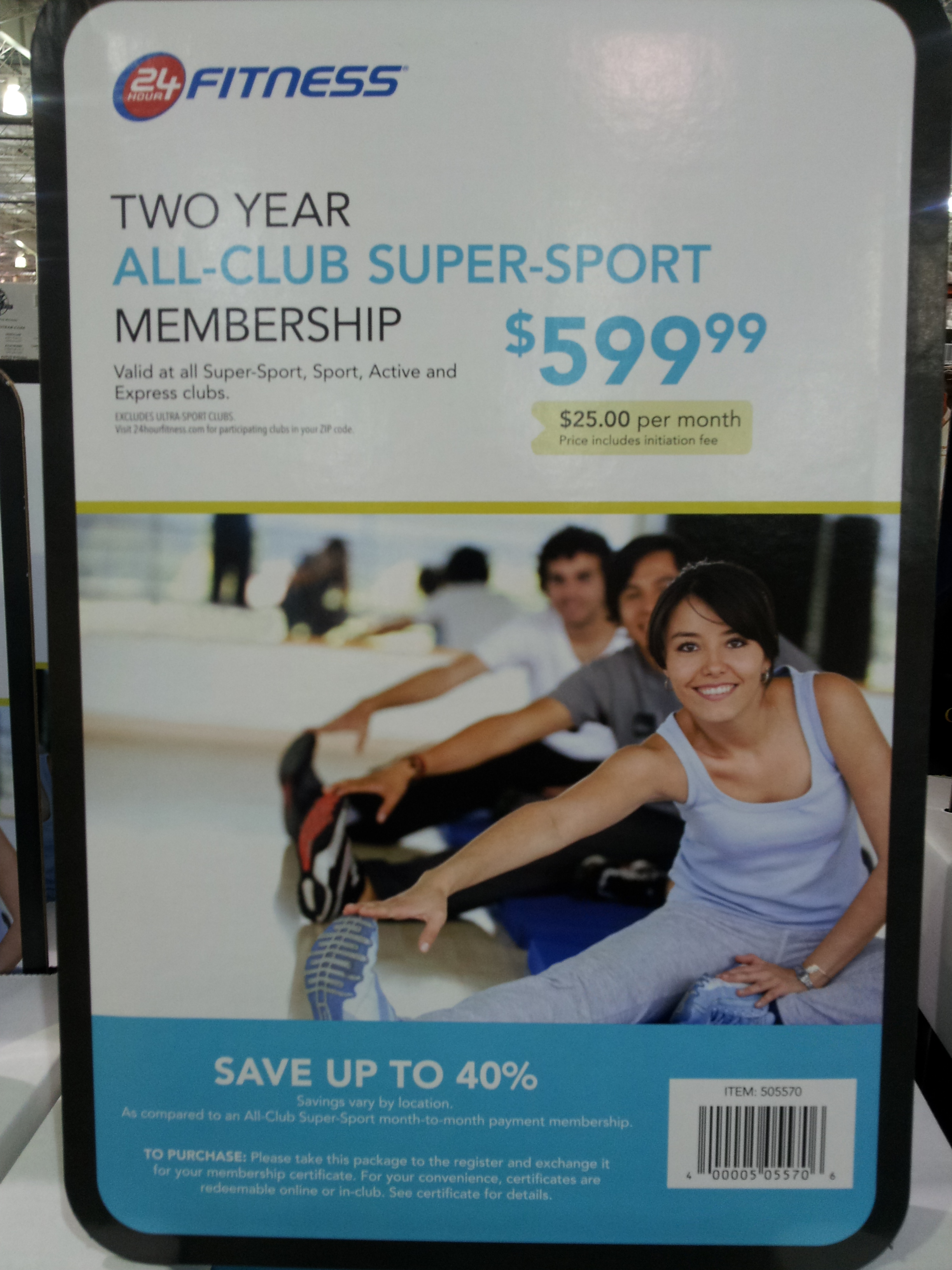 24 Hour fitness All Clubs SUPERSPORT 2 year membership 599 ...