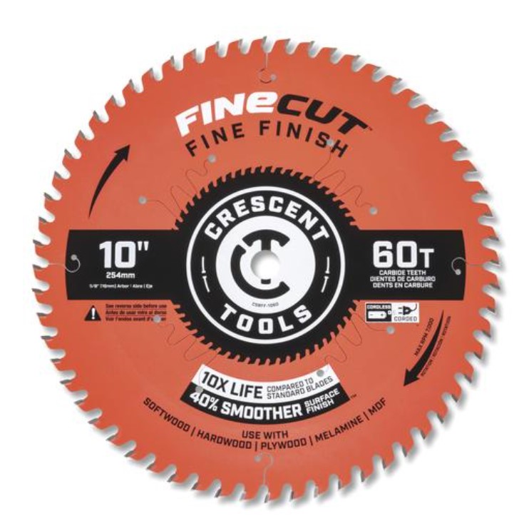 Crescent® 10" x 60-Tooth Circular Saw Blade Menards $7.85 - 11% YMMV