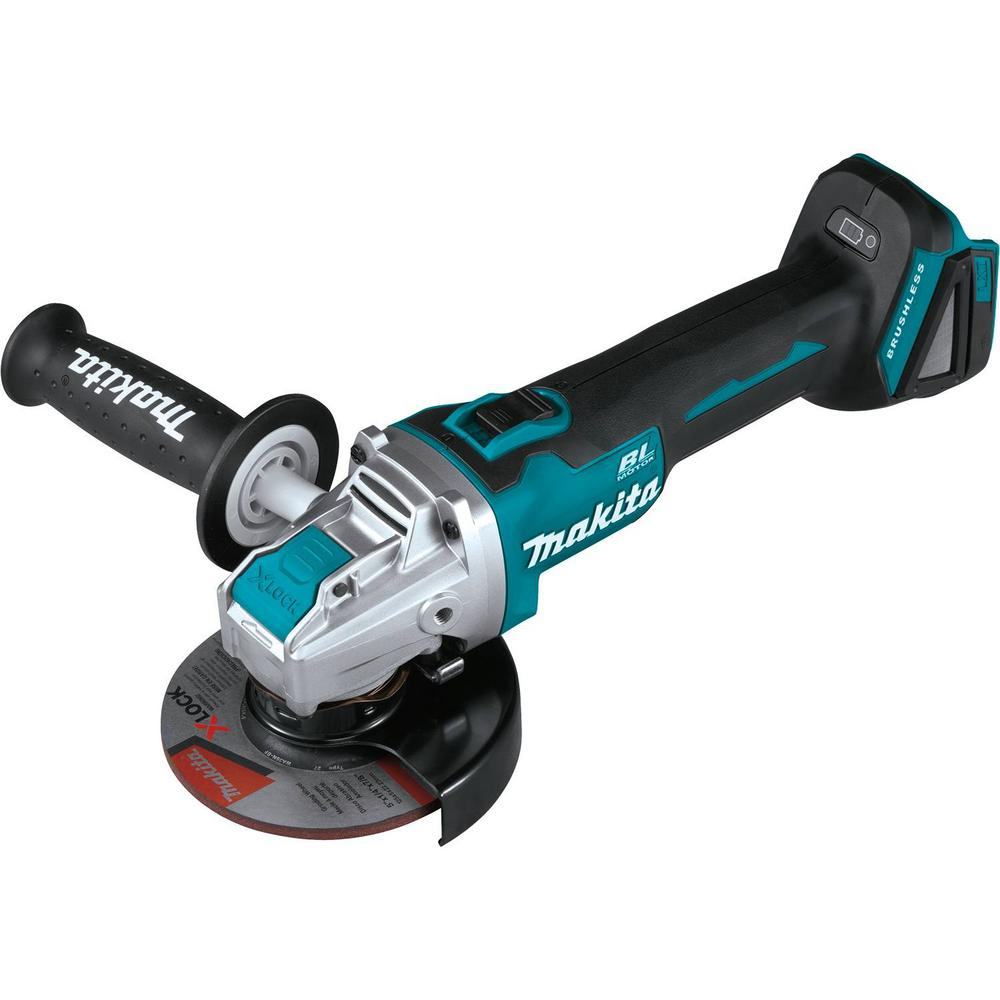 Makita 18V LXT Lithium-Ion Brushless Cordless 4-1/ 2 in. /5 in. X-LOCK Angle Grinder with AFT, Tool Only-XAG25Z - The Home Depot $82.03