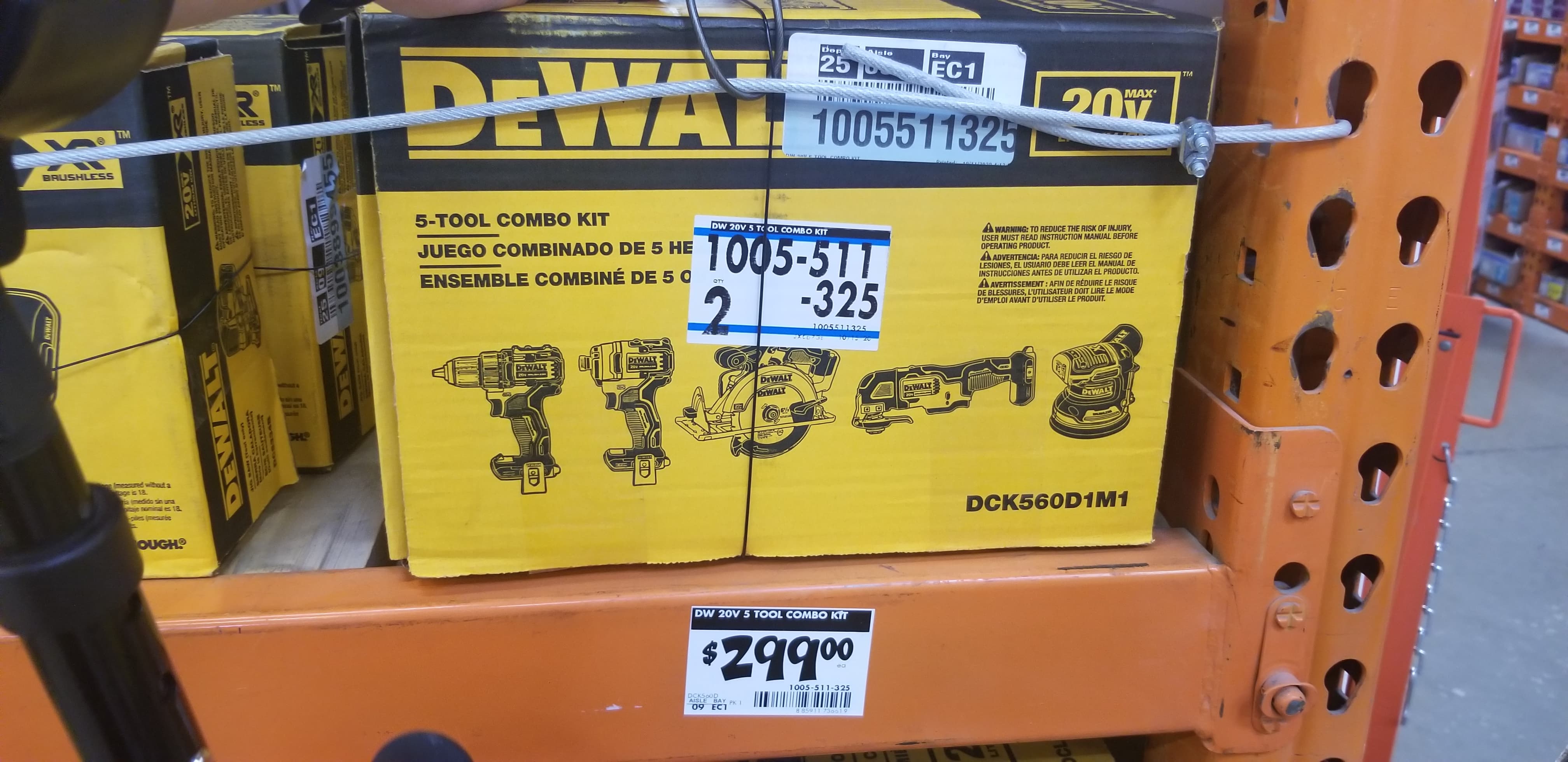 $299, DeWalt 5 Tool Kit DCK560D1M1