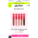 Lime Crime happi holiday velvetines bundle 75% off + 15% extra when you sign up for text alert