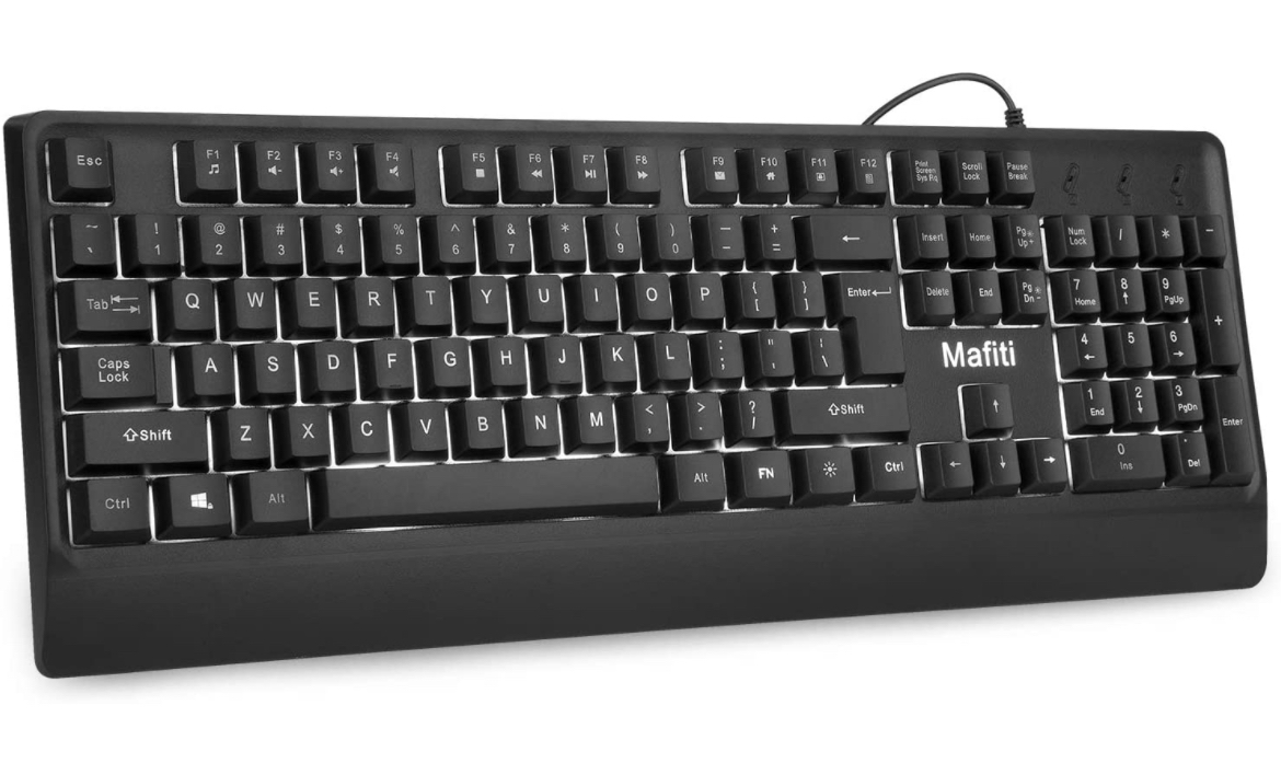 Mafiti Computer Office Keyboard Wired USB 104 Keys $11.99