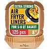 125-Ct Baker's Signature Air Fryer Parchment Paper Liners