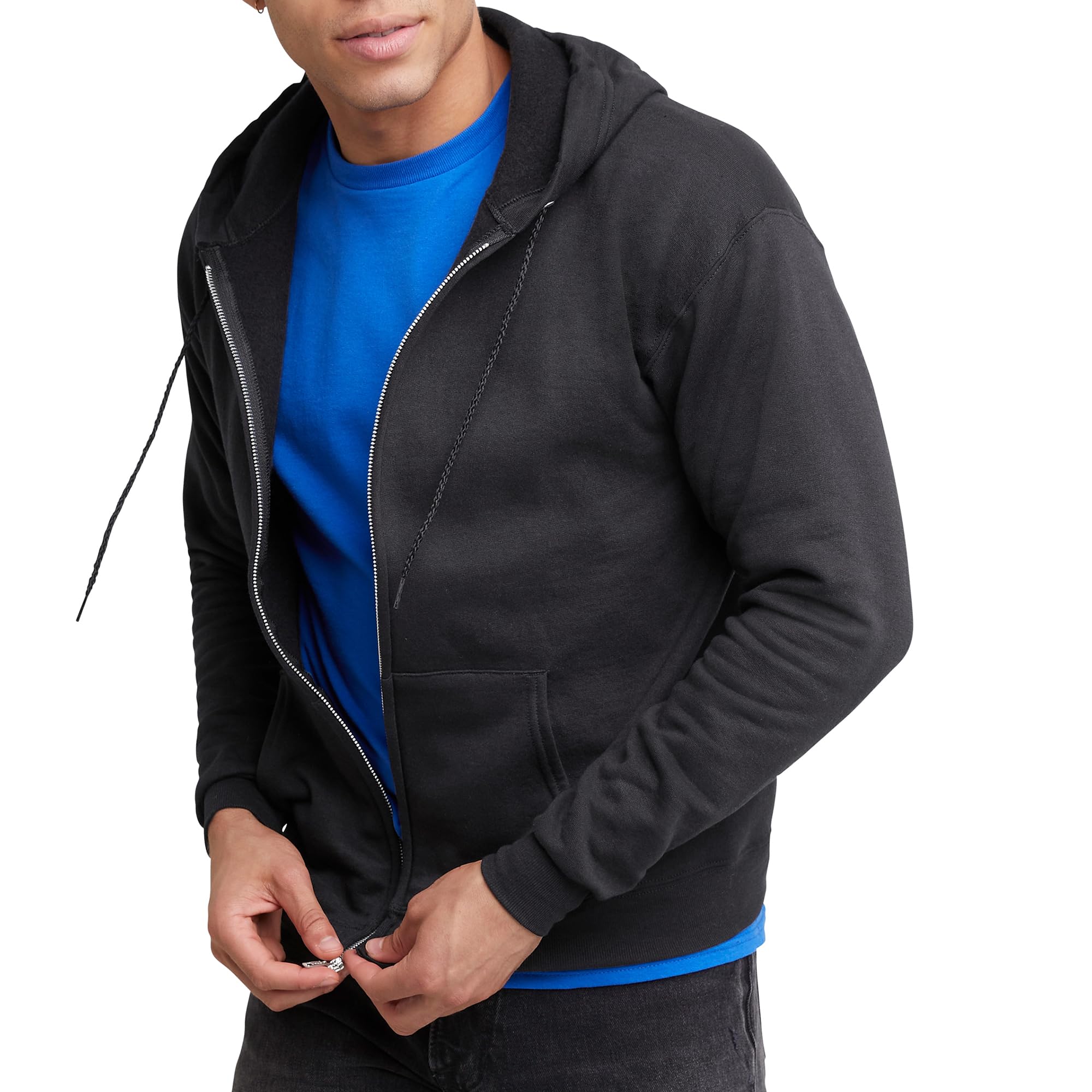 Hanes Men's Full-Zip Eco-Smart Fleece Hoodie (Various Colors)