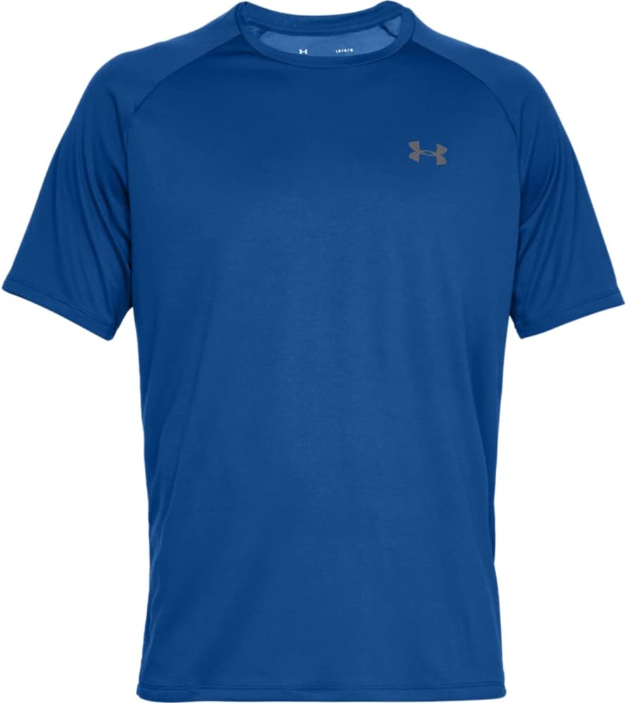 Men\'s Short-Sleeve (Royal / T-Shirt Graphite) Under Tech 2.0 Armour