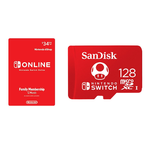 Nintendo Switch Online 12-Mo Family Membership + 128GB microSDXC UHS-I Memory Card $35 + Free Shipping