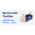 Lowe's DIY Kids' In-Store Workshop: My First DIY Toolbox Free (Jan 20, 10am; Registration Required) &amp; More